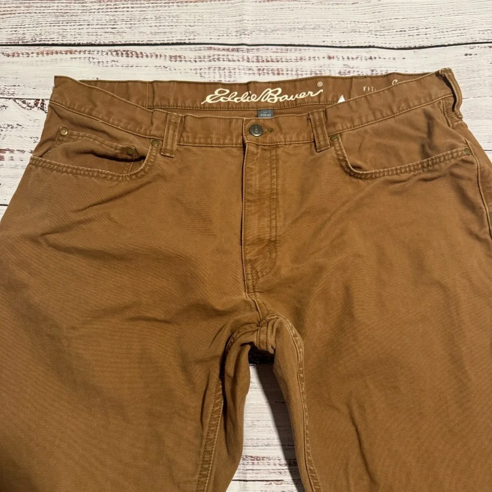 Eddie Bauer Straight Fit Khaki Pants 100% Cotton Men's Size 40x30‎ (Fits 39x27)